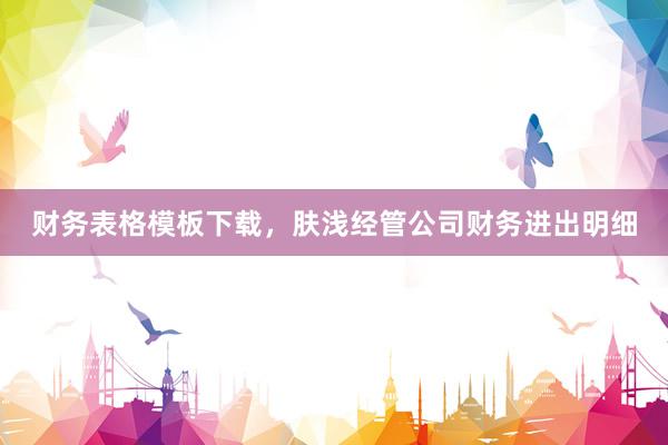 财务表格模板下载，肤浅经管公司财务进出明细